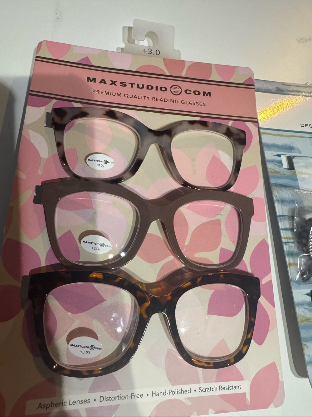 Jones New York  3-Pack Reading Glasses Set - Pink, Brown, Tortoiseshell